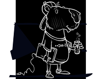 Excited Cartoon Mascot